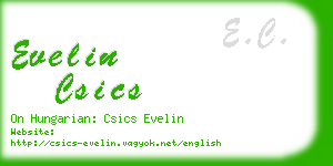 evelin csics business card